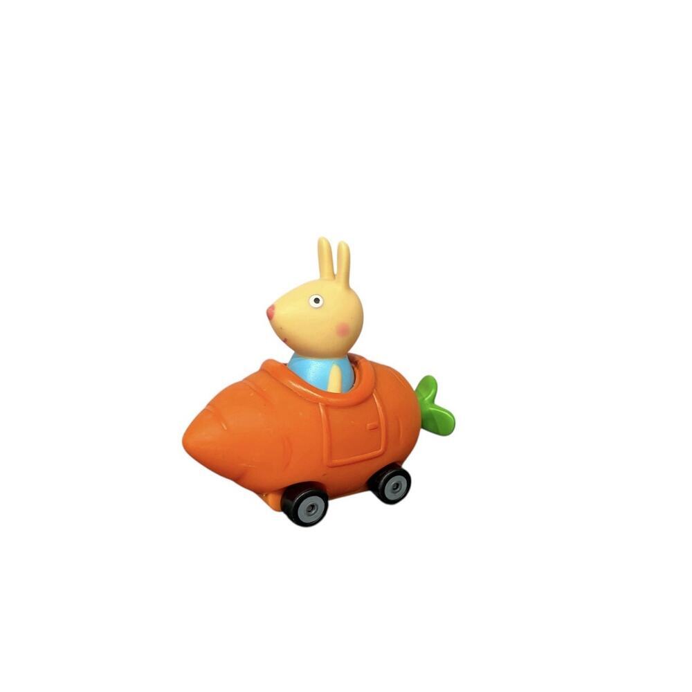 Peppa Pig Mini Buggy REBECCA RABBIT in CARROT ORANGE Vehicle Toy Figure